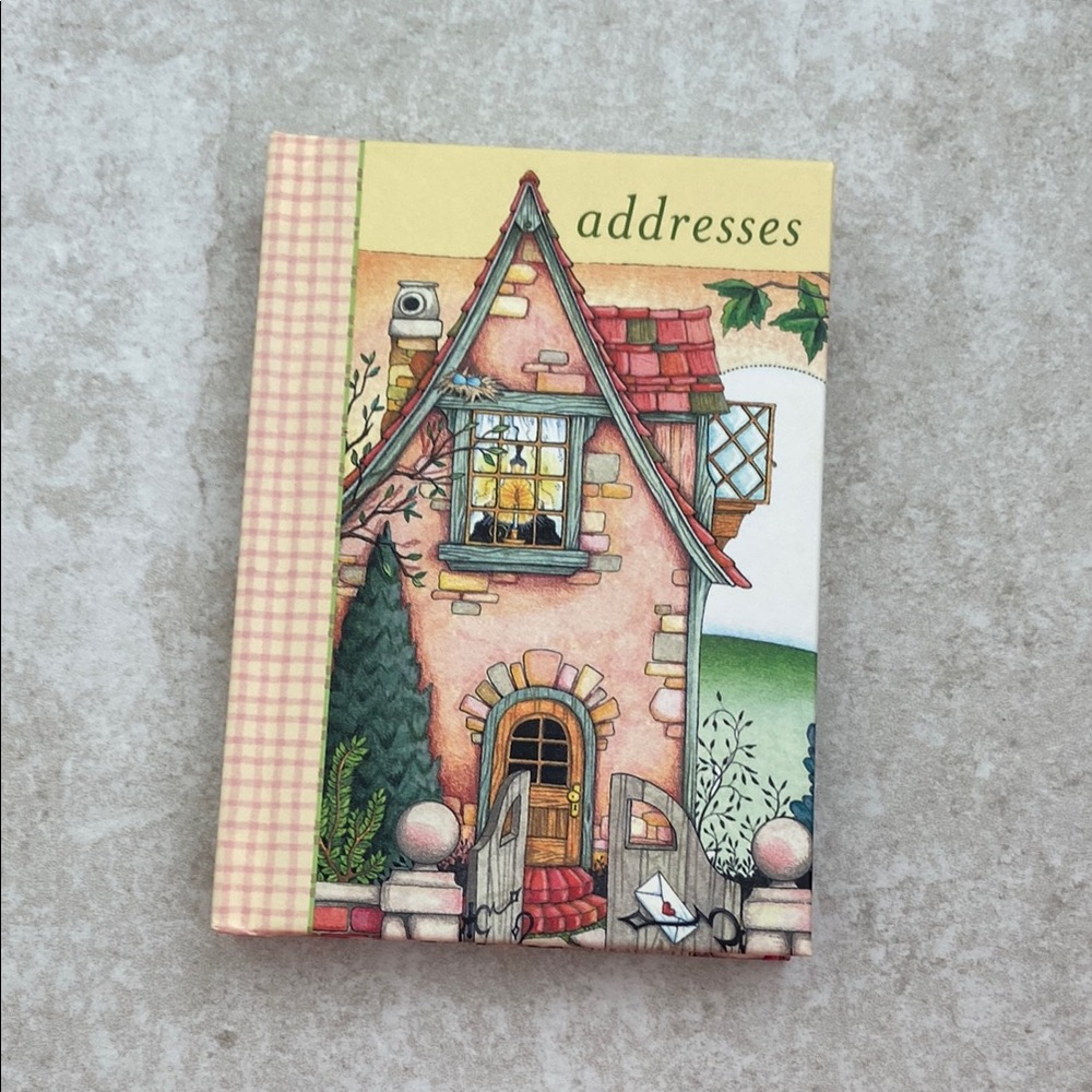 Mary Engelbreit Address Book - Pink and Yellow Cottage Design